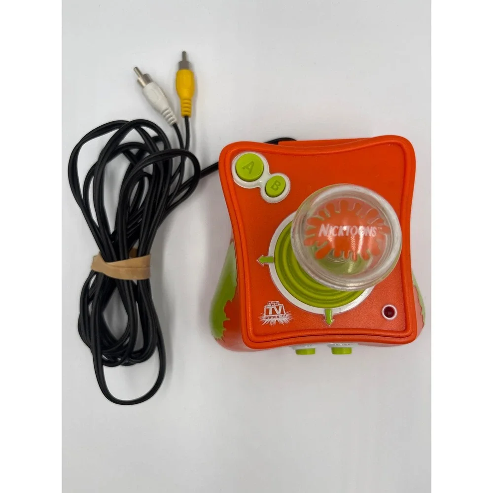 Jakks Pacific Nicktoons Plug & Play TV Game Orange Y2K Retro Joystick Controller